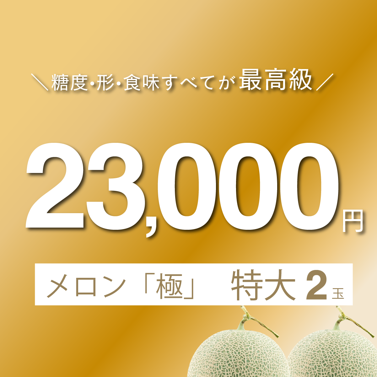 富良野メロン「極」　特大2玉入り