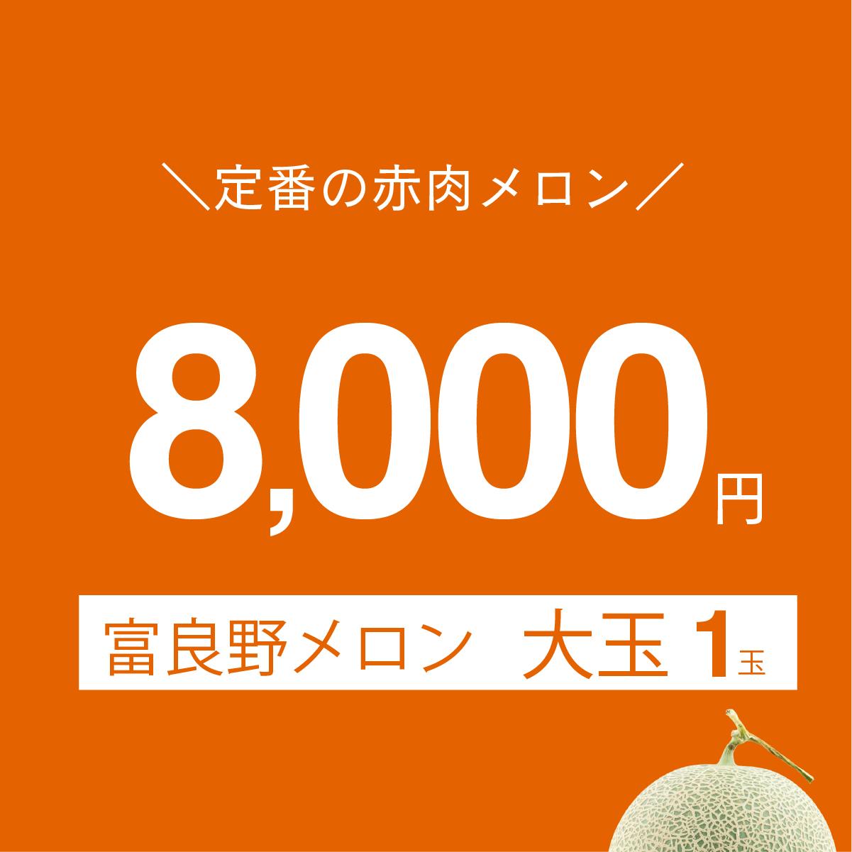 富良野メロン　大玉1玉入り